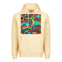 Pina Colada football tie dye gemstone sunflower seamless pattern Premium Hoodie - JahusDesignShop