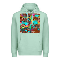 Seafoam football tie dye gemstone sunflower seamless pattern Premium Hoodie - JahusDesignShop