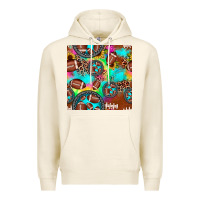 Tofu football tie dye gemstone sunflower seamless pattern Premium Hoodie - JahusDesignShop
