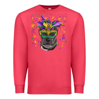 Cardinal mardi gras  mask pitbull Premium Sweatshirt - RanaPortraitStore