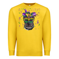 Lemon mardi gras  mask pitbull Premium Sweatshirt - RanaPortraitStore