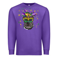 Purple mardi gras  mask pitbull Premium Sweatshirt - RanaPortraitStore