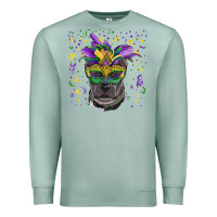 Seafoam mardi gras  mask pitbull Premium Sweatshirt - RanaPortraitStore