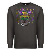 Smoke mardi gras  mask pitbull Premium Sweatshirt - RanaPortraitStore