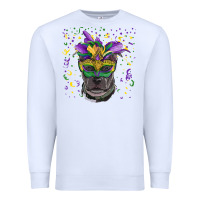 White mardi gras  mask pitbull Premium Sweatshirt - RanaPortraitStore
