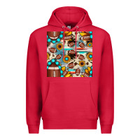 Cardinal football cowhide sunflower seamless pattern Premium Hoodie - JahusDesignShop