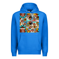 True Royal football cowhide sunflower seamless pattern Premium Hoodie - JahusDesignShop