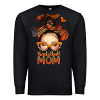 Black basketball messy bun mom Premium Sweatshirt - texasbilliewilder