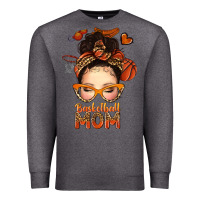 Charcoal Heather basketball messy bun mom Premium Sweatshirt - texasbilliewilder