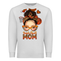 Basketball Messy Bun Mom Premium Sweatshirt | Teevron