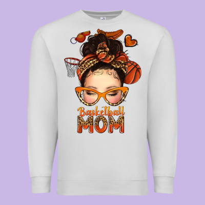 Premium Sweatshirt basketball messy bun mom