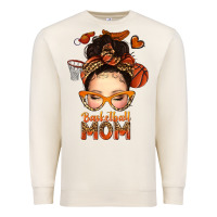 Sandshell basketball messy bun mom Premium Sweatshirt - texasbilliewilder