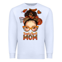 White basketball messy bun mom Premium Sweatshirt - texasbilliewilder