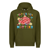 Army Green mental health matters Premium Hoodie - Artiststas
