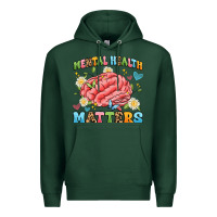 Sports Green mental health matters Premium Hoodie - Artiststas