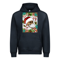 Navy Christmas hippie skeleton santa Urban Hoodie - Artiststas