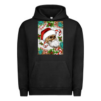 Pigment Black Christmas hippie skeleton santa Urban Hoodie - Artiststas