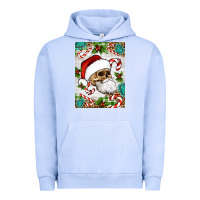 Pigment Grape Ice Christmas hippie skeleton santa Urban Hoodie - Artiststas