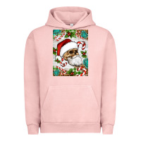 Pigment Salmon Christmas hippie skeleton santa Urban Hoodie - Artiststas