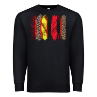 Black softball brushstroke Premium Sweatshirt - Zillion Design Studio