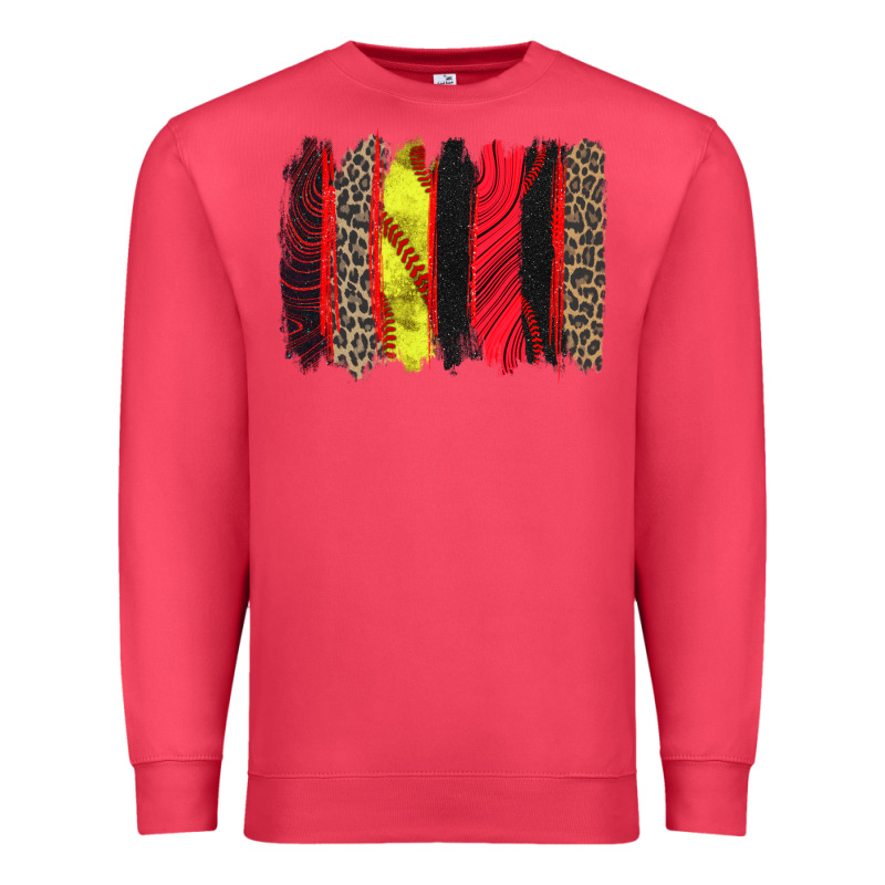 Softball Brushstroke Premium Sweatshirt by Zillion Design Studio | Teevron