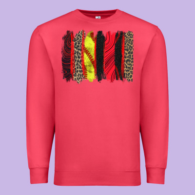 Premium Sweatshirt softball brushstroke
