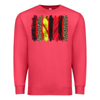 Cardinal softball brushstroke Premium Sweatshirt - Zillion Design Studio