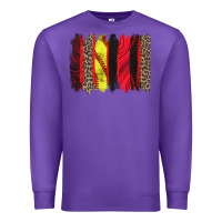 Purple softball brushstroke Premium Sweatshirt - Zillion Design Studio