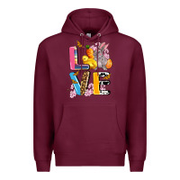 Burgundy love easter Premium Hoodie - AdoDesignShop