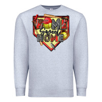 Heather Grey home sweet home softball Premium Sweatshirt - Zillion Design Studio