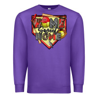 Purple home sweet home softball Premium Sweatshirt - Zillion Design Studio