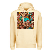 Pina Colada football cactus sunflower seamless pattern Premium Hoodie - JahusDesignShop