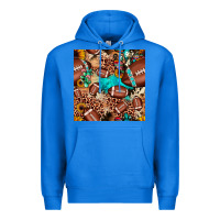 True Royal football cactus sunflower seamless pattern Premium Hoodie - JahusDesignShop