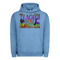 Pigment Pebble Blue teacher of monsters Urban Hoodie - BundleAndBundleShop