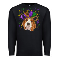 Black Mardi gras beagle Premium Sweatshirt - RanaPortraitStore