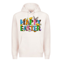 Pale Pink happy easter Premium Hoodie - AdoDesignShop