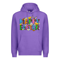 Purple happy easter Premium Hoodie - AdoDesignShop