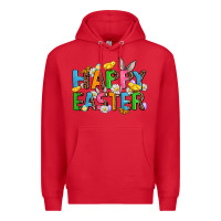 Red happy easter Premium Hoodie - AdoDesignShop
