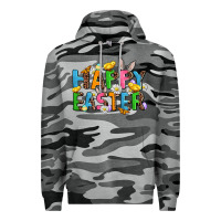 Slate Camo happy easter Premium Hoodie - AdoDesignShop