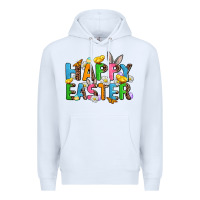 White happy easter Premium Hoodie - AdoDesignShop