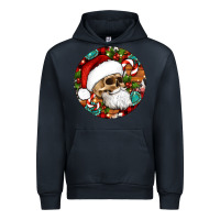 Navy Christmas hippie skeleton santa ornament Urban Hoodie - Artiststas