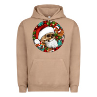 Pigment Burro Christmas hippie skeleton santa ornament Urban Hoodie - Artiststas