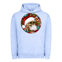Pigment Grape Ice Christmas hippie skeleton santa ornament Urban Hoodie - Artiststas