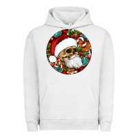 Pigment Lunar Rock Christmas hippie skeleton santa ornament Urban Hoodie - Artiststas