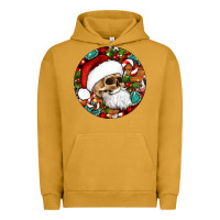 Pigment Peanut Butter Christmas hippie skeleton santa ornament Urban Hoodie - Artiststas