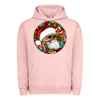 Pigment Salmon Christmas hippie skeleton santa ornament Urban Hoodie - Artiststas