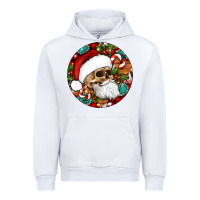 White Christmas hippie skeleton santa ornament Urban Hoodie - Artiststas