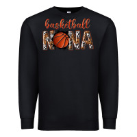 Black basketball nana with leopard Premium Sweatshirt - texasbilliewilder