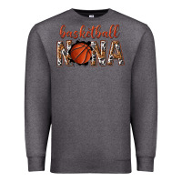Charcoal Heather basketball nana with leopard Premium Sweatshirt - texasbilliewilder