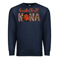 Navy basketball nana with leopard Premium Sweatshirt - texasbilliewilder